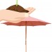 Island Umbrella Tranquility 9-ft Hardwood Market Umbrella with Weather-Resistant Terra Cotta Olefin Canopy, Wind Vent   567880717